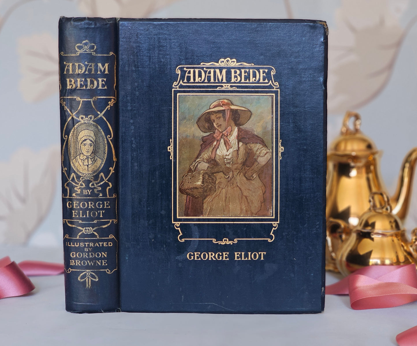 1914 Adam Bede by George Eliot / W&R Chambers, London / Beautiful Large-Format Antique Edition / Richly Illustrated in Colour and Line