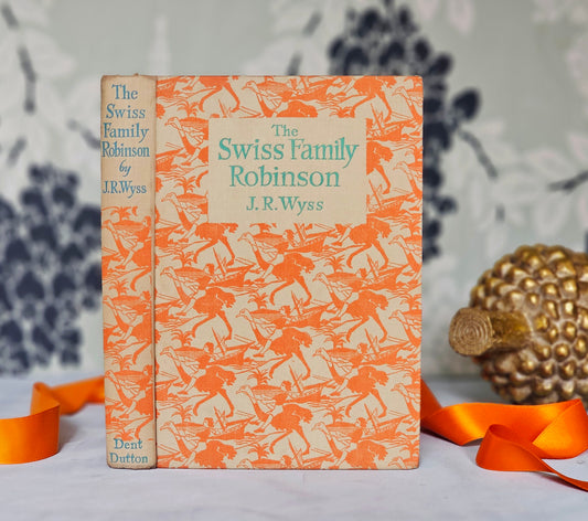 1951 Swiss Family Robinson by JR Wyss / JM Dent & Sons London / Decorative Boards / Illustrated With Colour Plates and Drawings by Folkard
