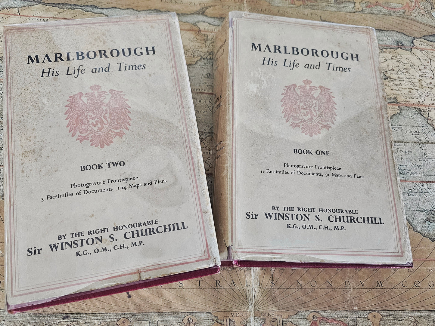 1966 Marlborough His Life and Times by Winston S. Churchill / Complete in Two Volumes / 14 Facsimiles and 195 Maps and Plans / Harrap & Co.