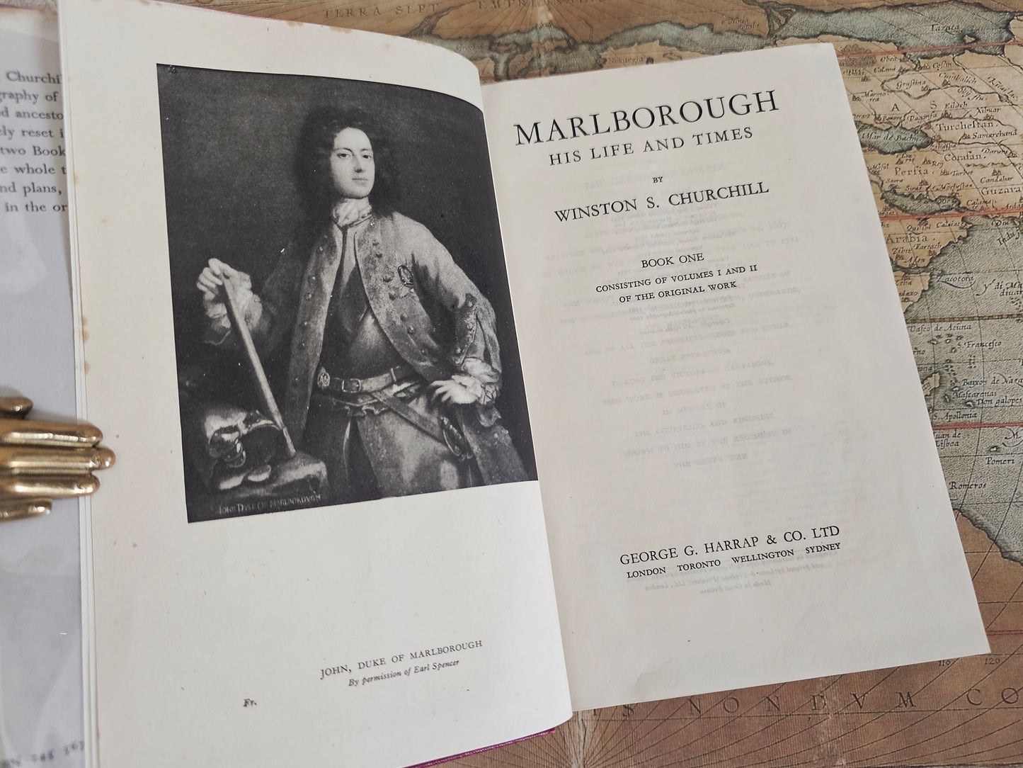 1966 Marlborough His Life and Times by Winston S. Churchill / Complete in Two Volumes / 14 Facsimiles and 195 Maps and Plans / Harrap & Co.