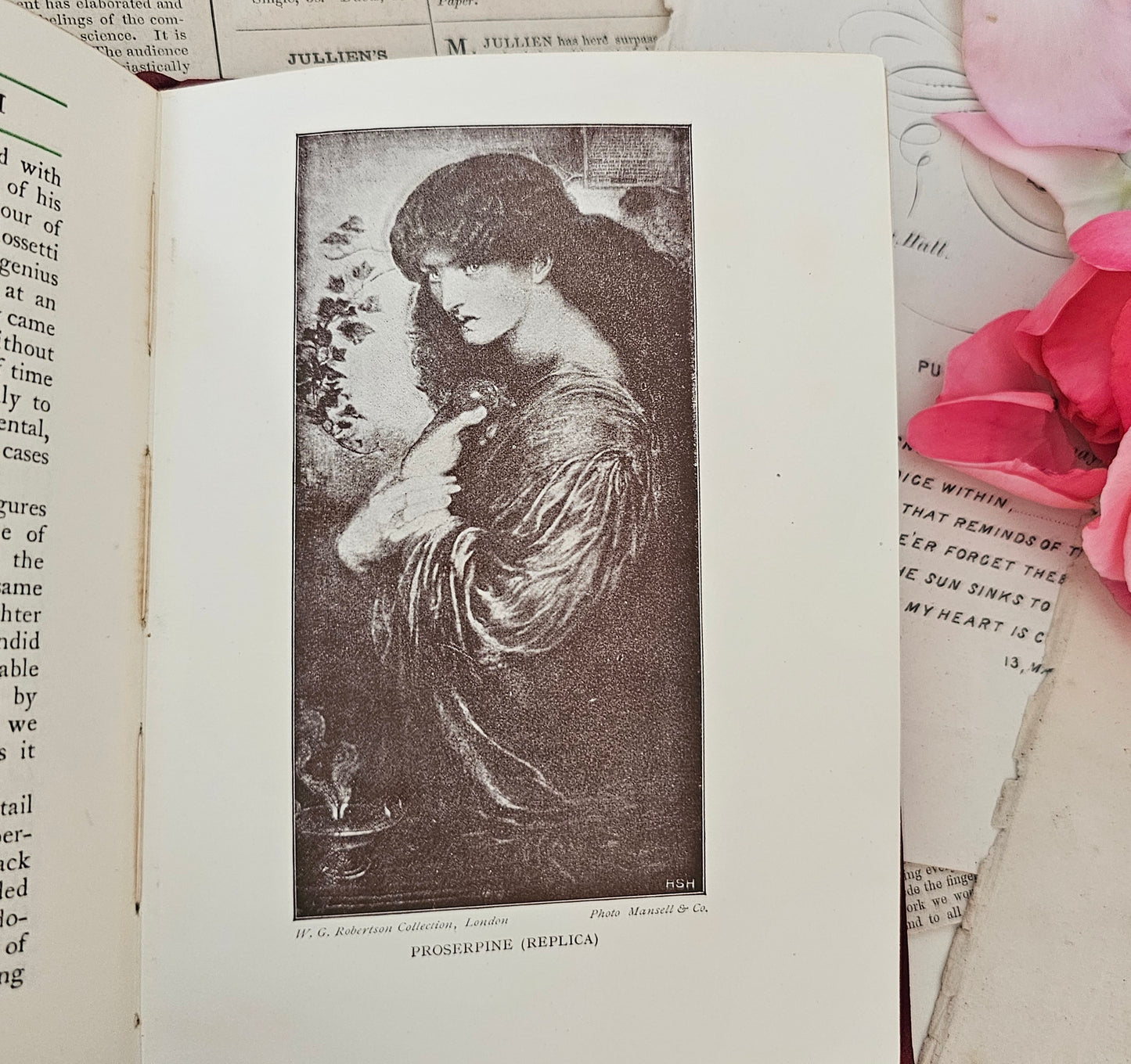 1910 Dante Gabriel Rossetti by HW Singer / Siegle, Hill & Co., London / Beautiful Red Suede Binding / Thirteen Black and White Illustrations