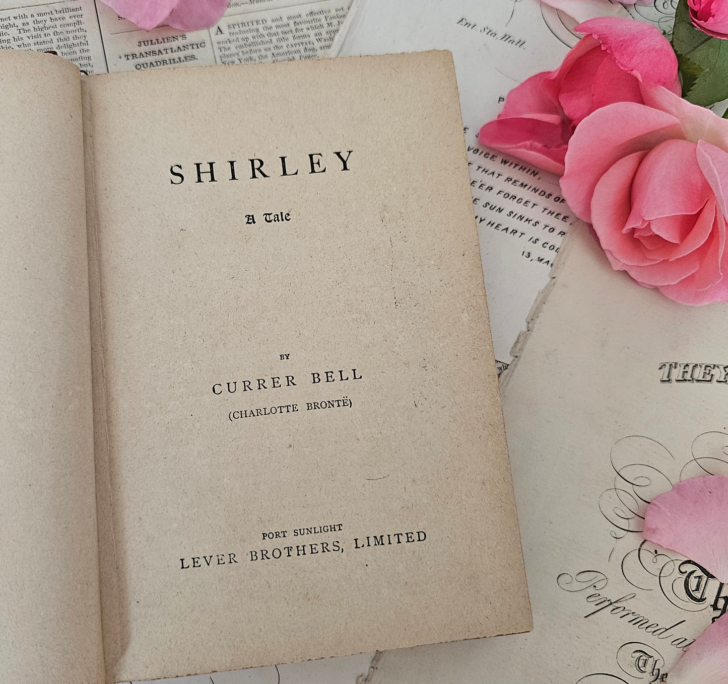 1890s Shirley by Currer Bell (Charlotte Bronte) / Lever Brothers Ltd / Lovely Decorative Antique Hardback / In Good Condition