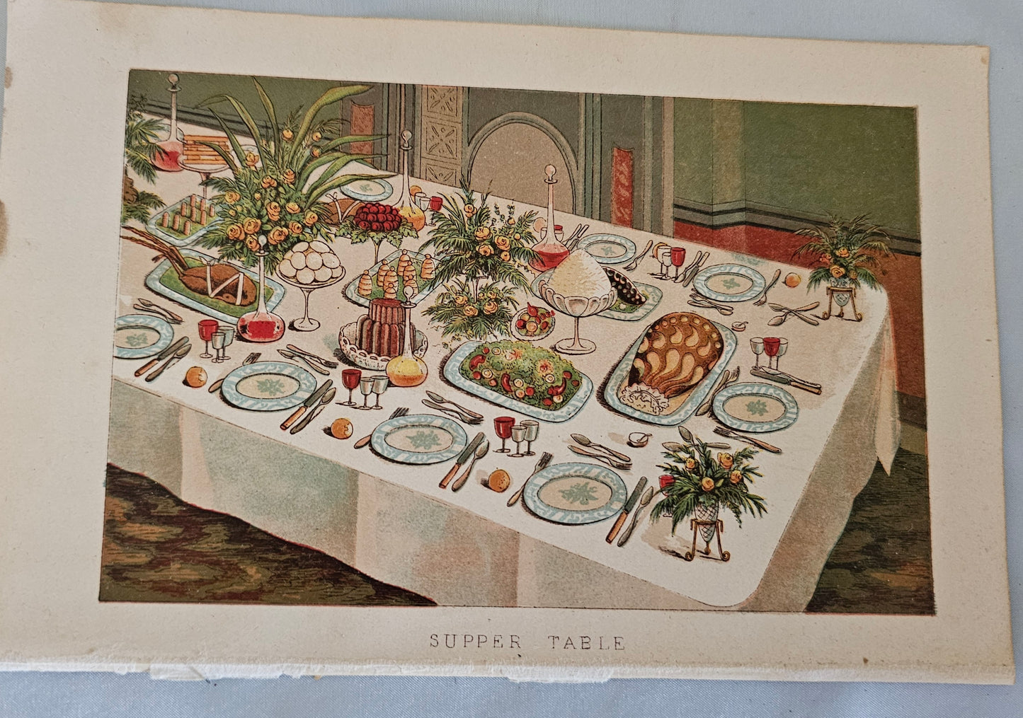 A Vintage Selection of Mrs Beeton's Cookery Plates / Artwork / 16 Colour Plates / Good Condition / Rescued From Several Broken Vintage Books