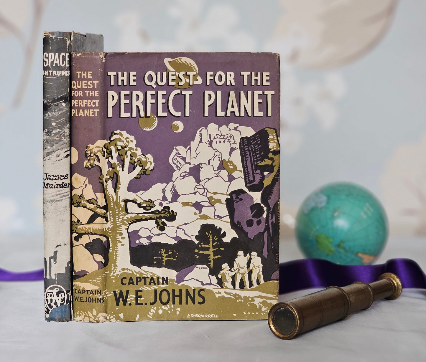 Two Super 1960s Science Fiction Books / First Book Club Editions / Quest For Perfect Planet, WE Johns 1961 & Space Intruder, Muirden 1965