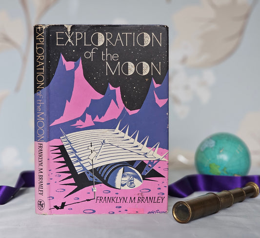 1965 Exploration of the Moon by Franklyn Branley / The Scientific Book Club / Excellent Pre-Moon Landing, Space Race Era Study / Illustrated