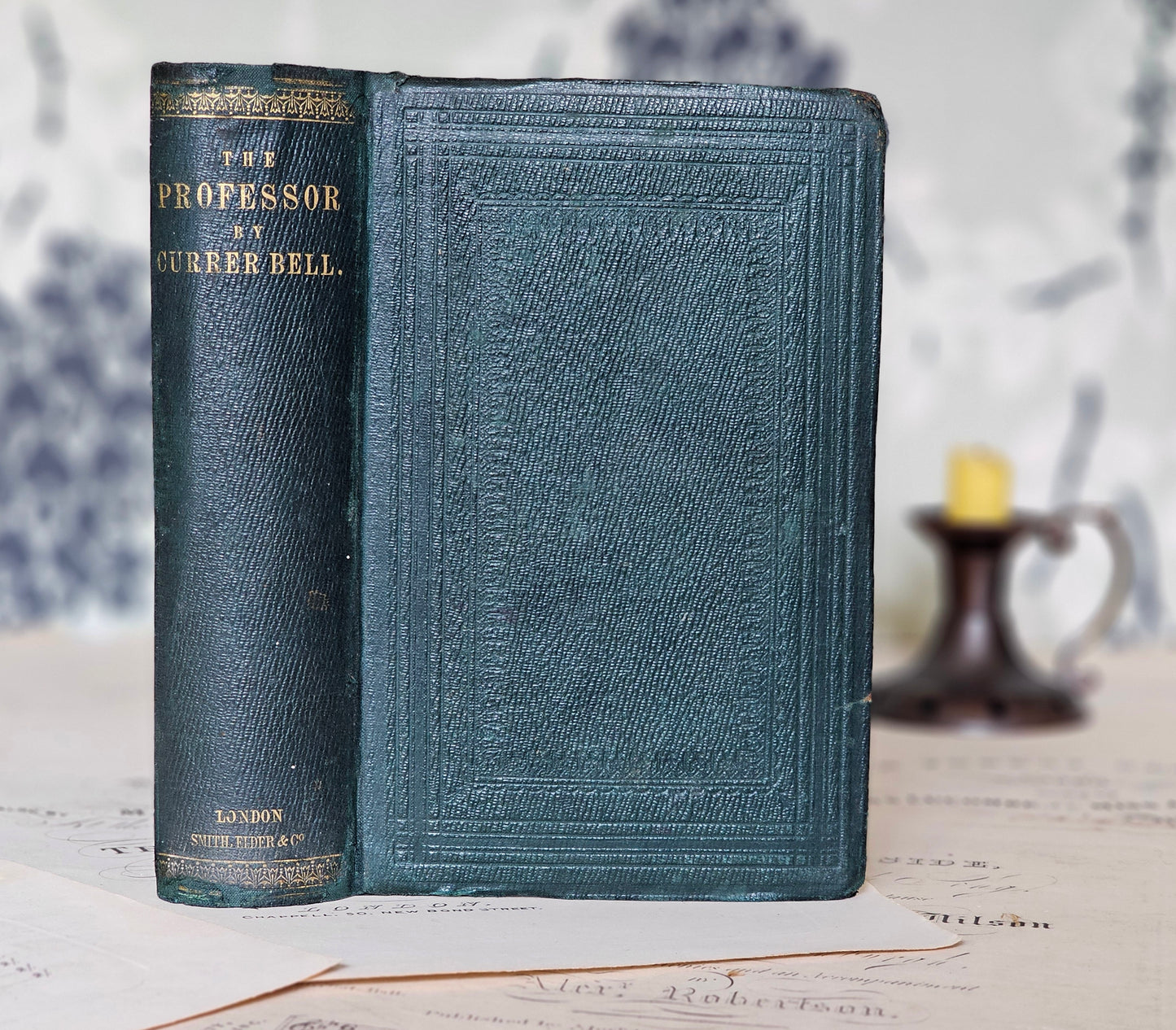 FIRST EDITION The Professor by Currer Bell (Charlotte Bronte) / 1857 Smith, Elder & Co. London / Re-backed / In Good Condition / First Issue