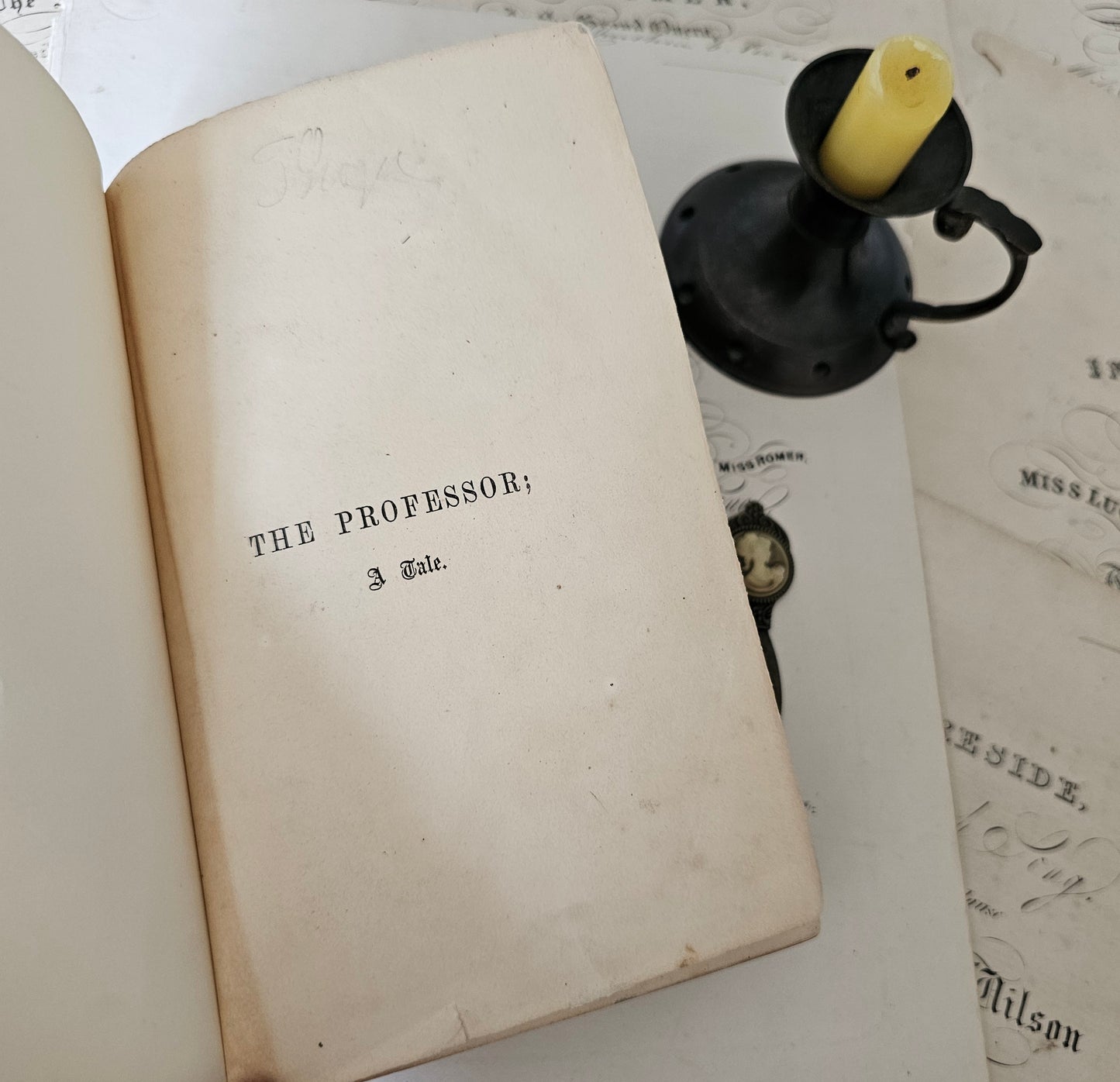 FIRST EDITION The Professor by Currer Bell (Charlotte Bronte) / 1857 Smith, Elder & Co. London / Re-backed / In Good Condition / First Issue