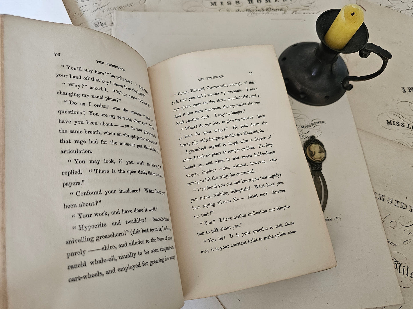 FIRST EDITION The Professor by Currer Bell (Charlotte Bronte) / 1857 Smith, Elder & Co. London / Re-backed / In Good Condition / First Issue