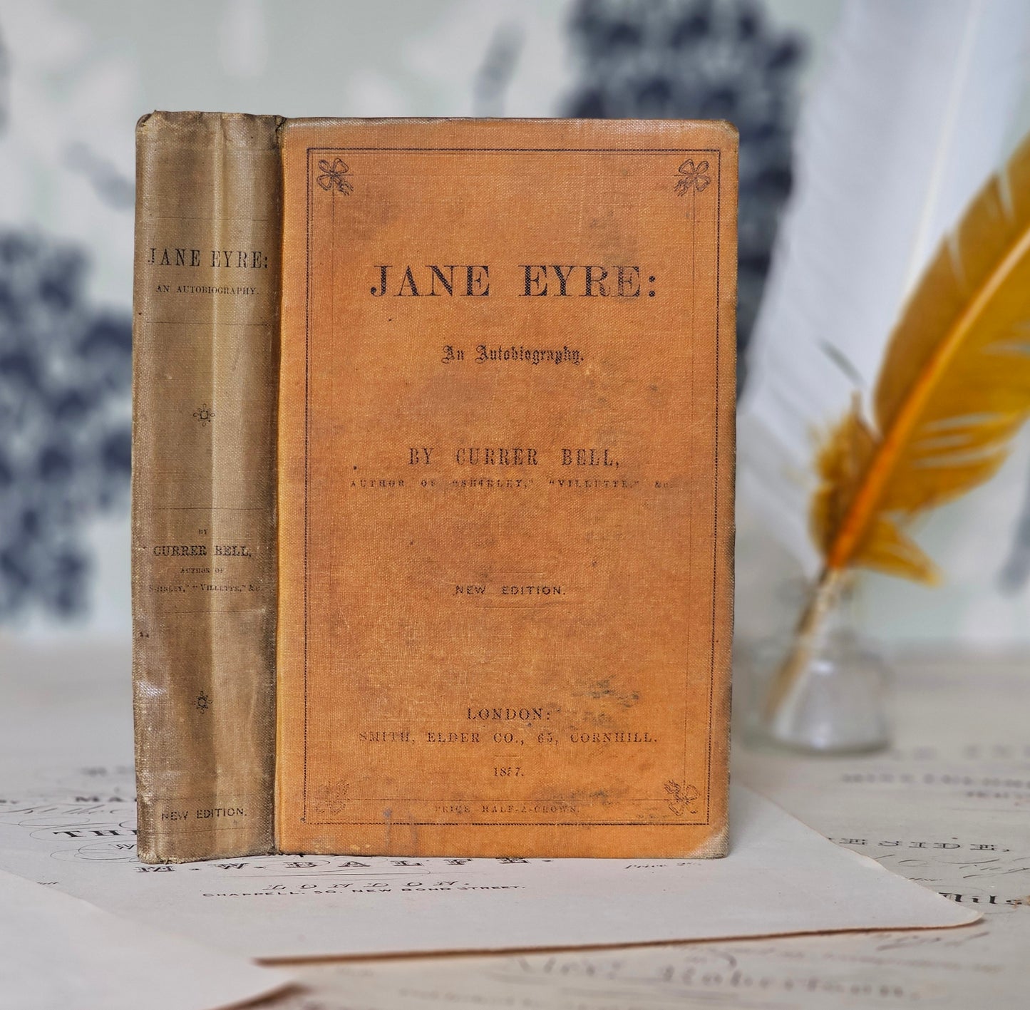 1857 Jane Eyre by Currer Bell (Charlotte Bronte) / Extremely Early Copy Published Just 10 Years After Original / Smith, Elder and Co, London