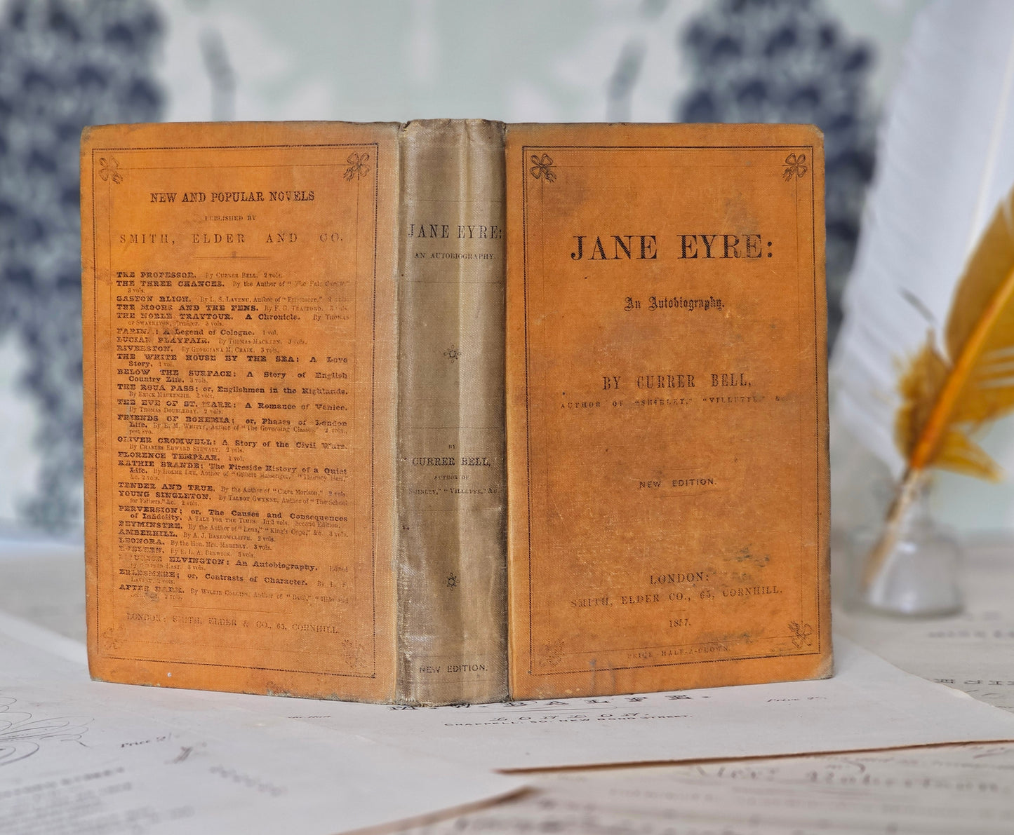 1857 Jane Eyre by Currer Bell (Charlotte Bronte) / Extremely Early Copy Published Just 10 Years After Original / Smith, Elder and Co, London