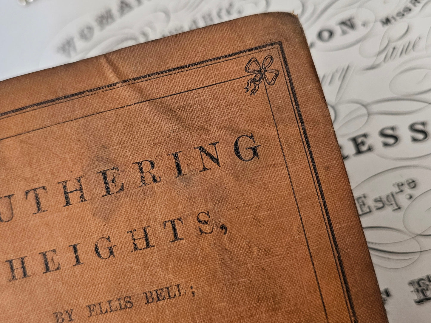 1858 Wuthering Heights by Ellis Bell & Agnes Grey by Acton Bell (Bronte) / Extremely Early Copy Published Just 11 Years After The Original