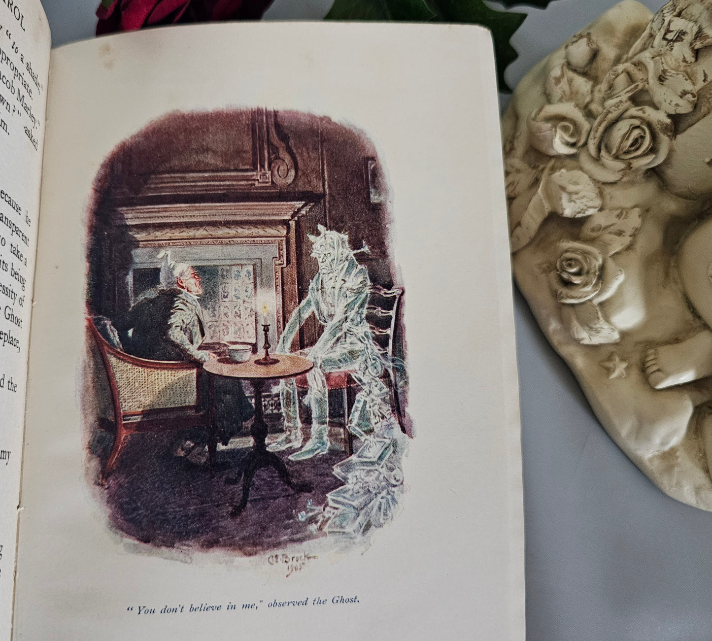 1905 A Christmas Carol by Charles Dickens / JM Dent & Co. London / Beautiful Antique Book / Illustrated by CE Brock / In Good Condition