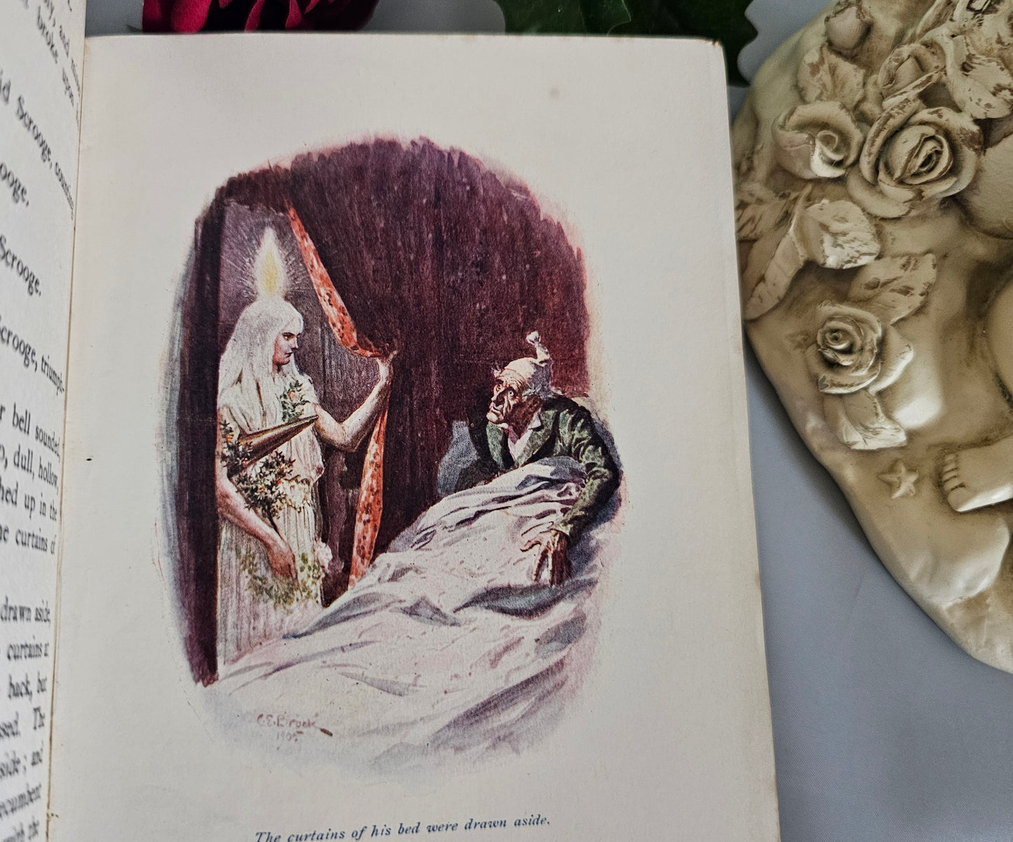 1905 A Christmas Carol by Charles Dickens / JM Dent & Co. London / Beautiful Antique Book / Illustrated by CE Brock / In Good Condition