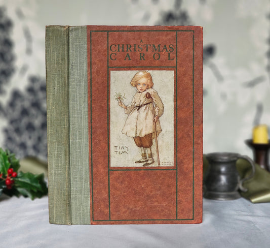 1910 A Christmas Carol by Charles Dickens / Scarce Antique Book / Daily Chronicle, London / Beautifully Illustrated / In Excellent Condition