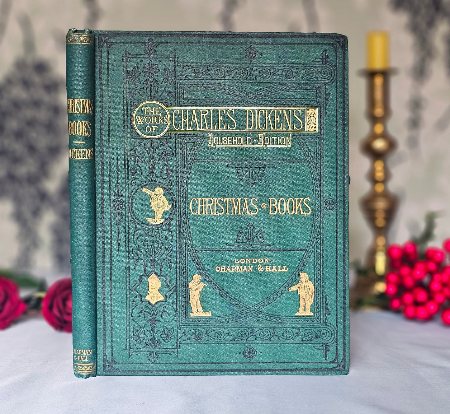 1880 Christmas Books by Charles Dickens / Chapman and Hall, London / Five Christmas Stories / Illustrated / A Christmas Carol / Un-Read Copy