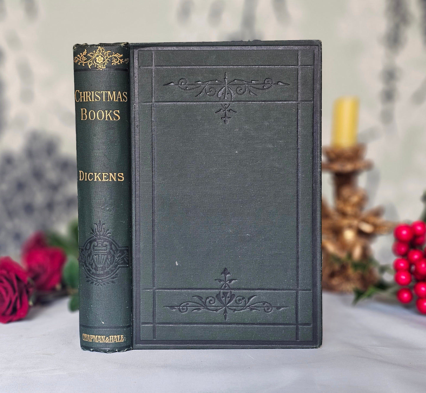 1879 Christmas Books Including A Christmas Carol by Charles Dickens / Chapman & Hall, London / Lovely Antique Book / Richly Illustrated