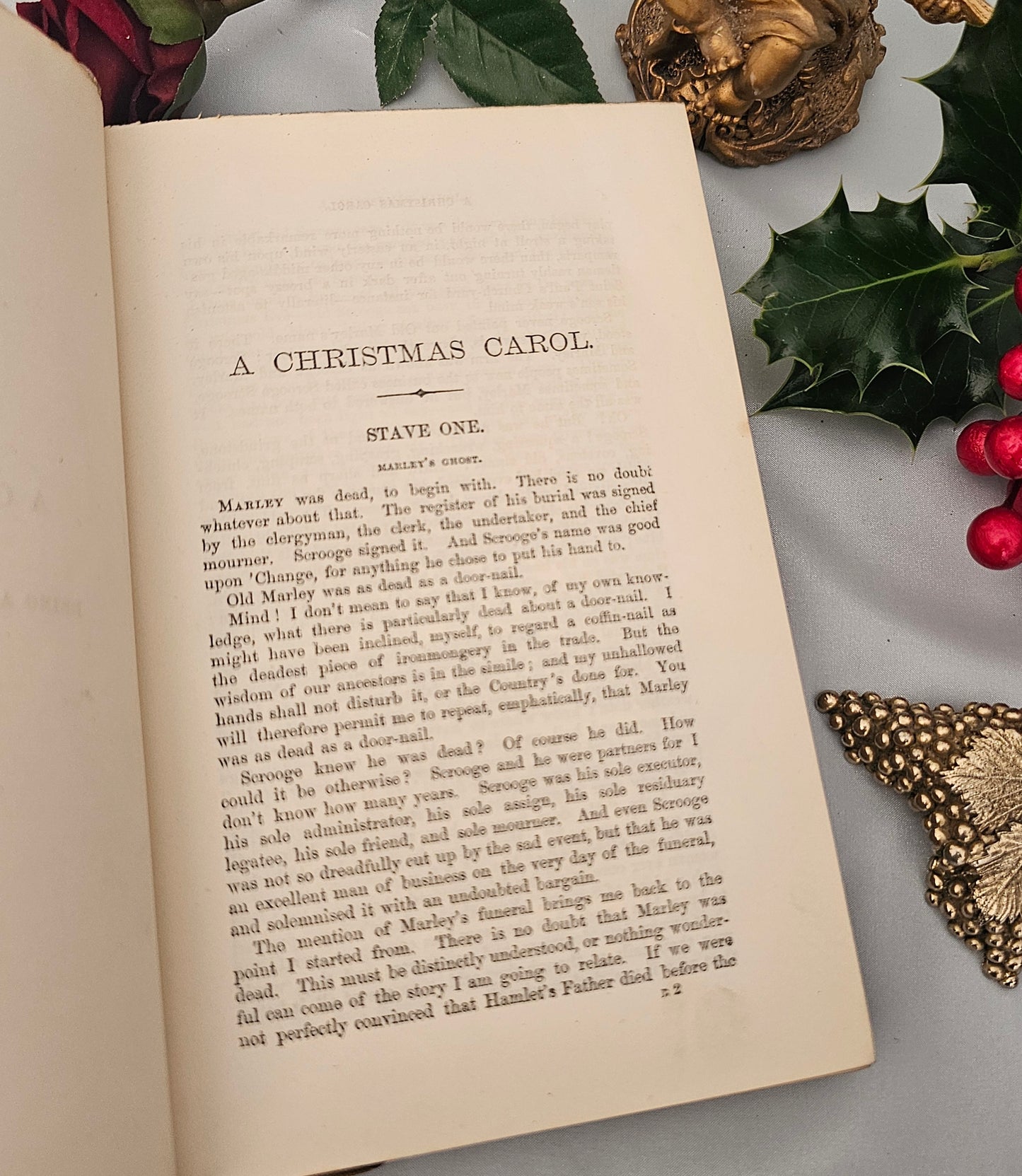 1879 Christmas Books Including A Christmas Carol by Charles Dickens / Chapman & Hall, London / Lovely Antique Book / Richly Illustrated