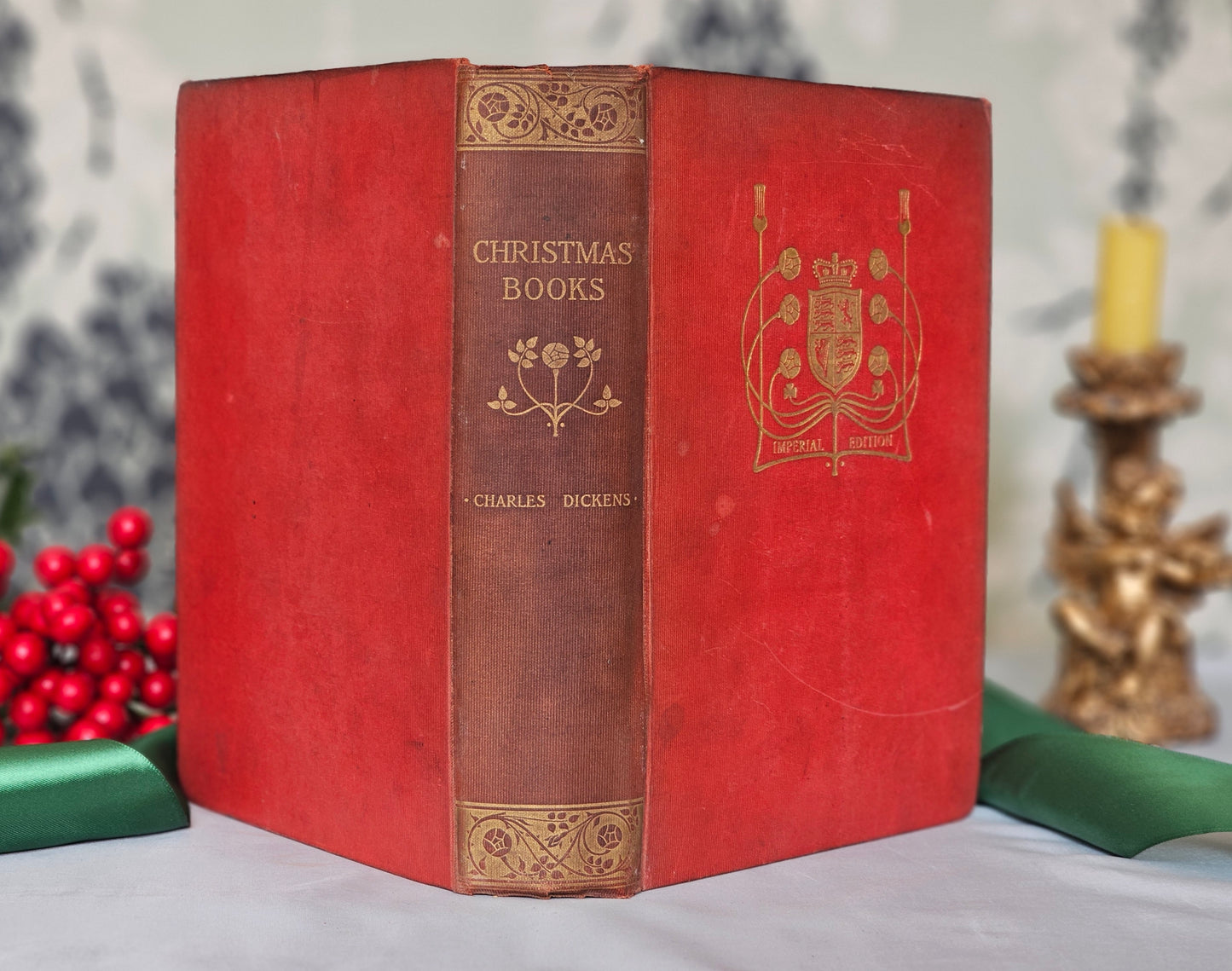 1902 Christmas Books by Charles Dickens / The Gresham Publishing Company / Illustrated / Antique Art Nouveau Christmas Book / Vintage Xmas