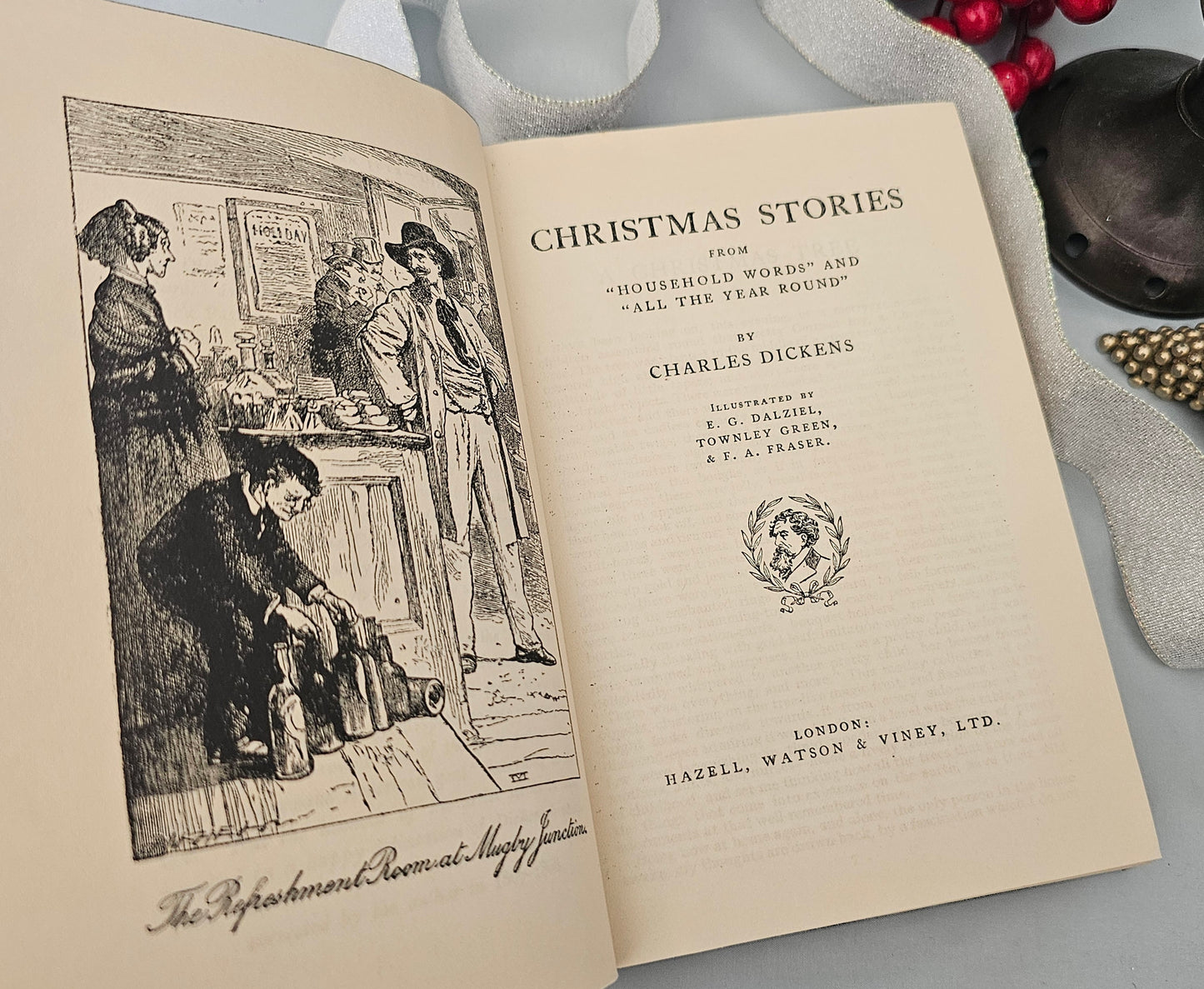 1930s Christmas Stories by Charles Dickens / NB. Does NOT Include The Longer Novella A Christmas Carol / Vintage Book in Very Good Condition