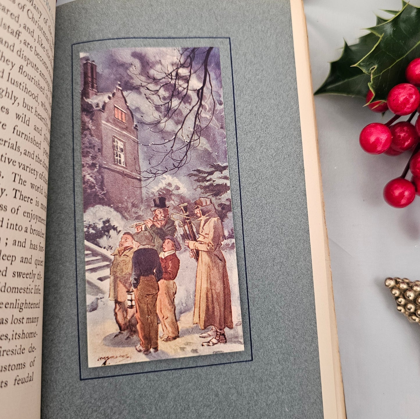 c1911 The Old Christmas by Washington Irving / TN Foulis, London / Beautifully Illustrated / Antique Book / Lacks One of the Sixteen Plates