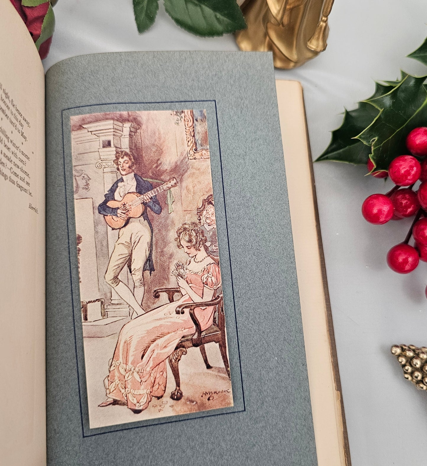 c1911 The Old Christmas by Washington Irving / TN Foulis, London / Beautifully Illustrated / Antique Book / Lacks One of the Sixteen Plates