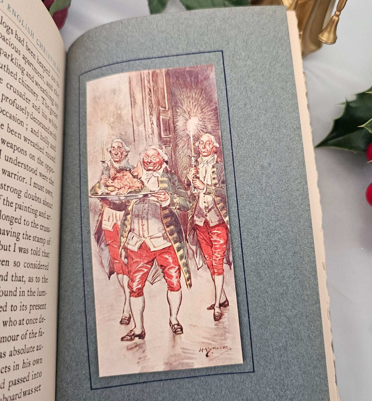 c1911 The Old Christmas by Washington Irving / TN Foulis, London / Beautifully Illustrated / Antique Book / Lacks One of the Sixteen Plates