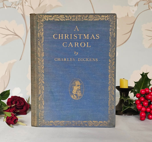 1930s A Christmas Carol by Charles Dickens / Odhams Press Ltd, London / Illustrated Large Format Vintage Edition / In Good Condition