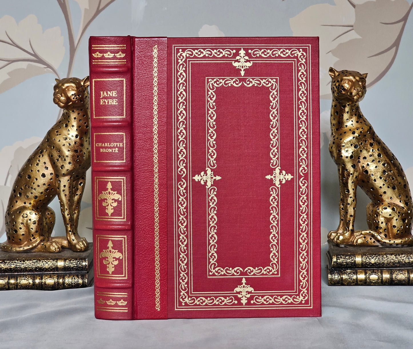 1981 Jane Eyre by Charlotte Bronte / Franklin Library / Beautiful Red Faux Leather & Gilt / Illustrated / In Good Condition