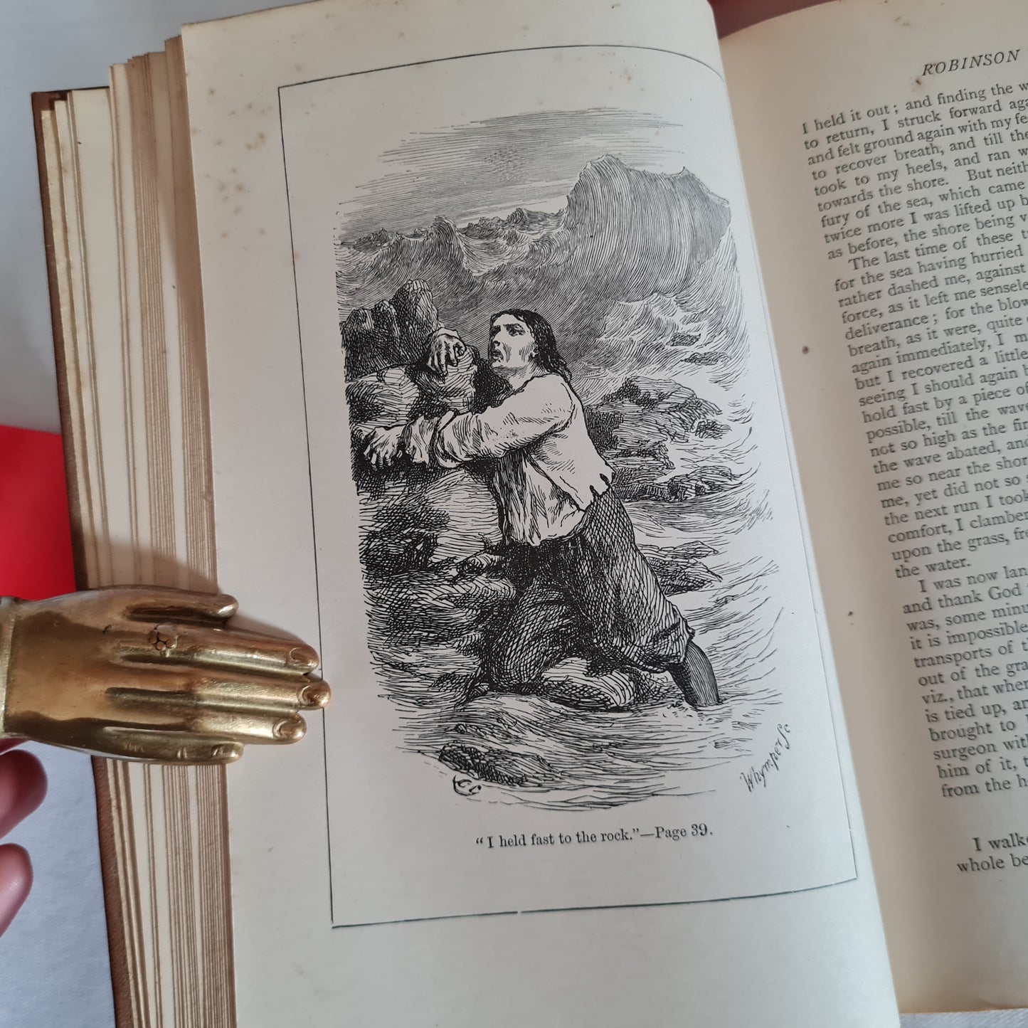 1890s The Adventures of Robinson Crusoe by Daniel Defoe / SPCK, London / Richly Illustrated Antique Book in Very Good Condition