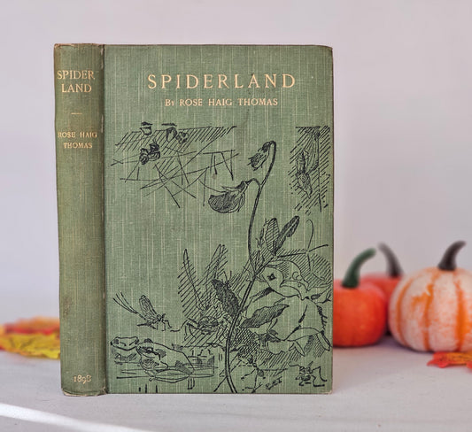 1898 Spiderland by Rose Haig Thomas / Five Colour Plates Plus Many Drawings / Charming Stories For Children Based on Insects and Flowers