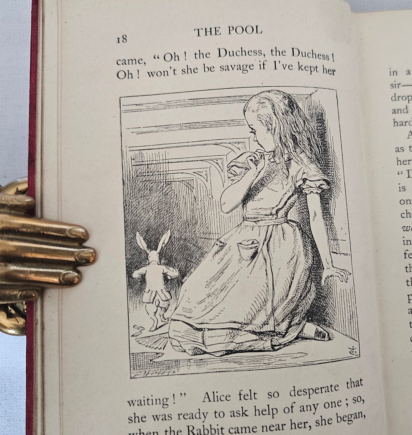 1911 Alice's Adventures in Wonderland by Lewis Carroll / Antique Pocket Edition / Macmillan / Illustrated by John Tenniel / With Some Wear