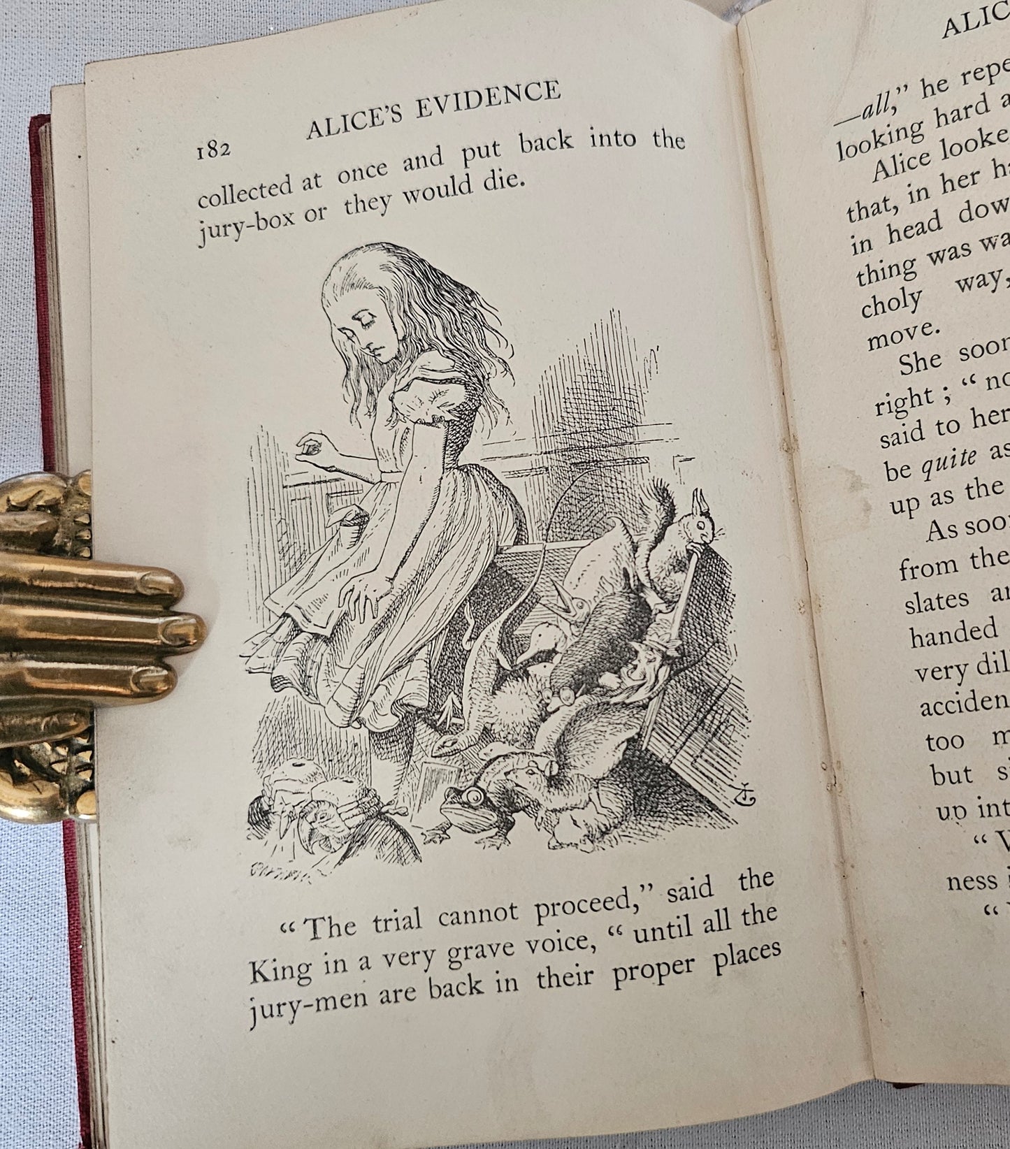 1911 Alice's Adventures in Wonderland by Lewis Carroll / Antique Pocket Edition / Macmillan / Illustrated by John Tenniel / With Some Wear