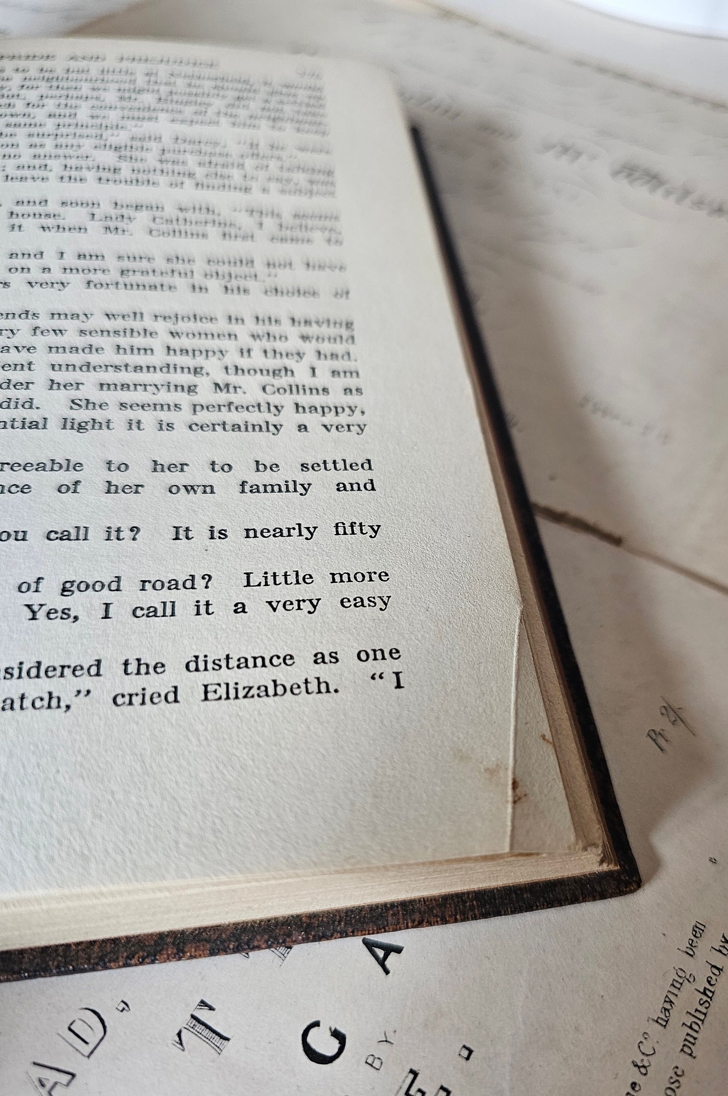 Pride and Prejudice by Jane Austen / 1930s Odhams Press, London / Dark Brown Faux Leather With Gilt / In Good Vintage Condition