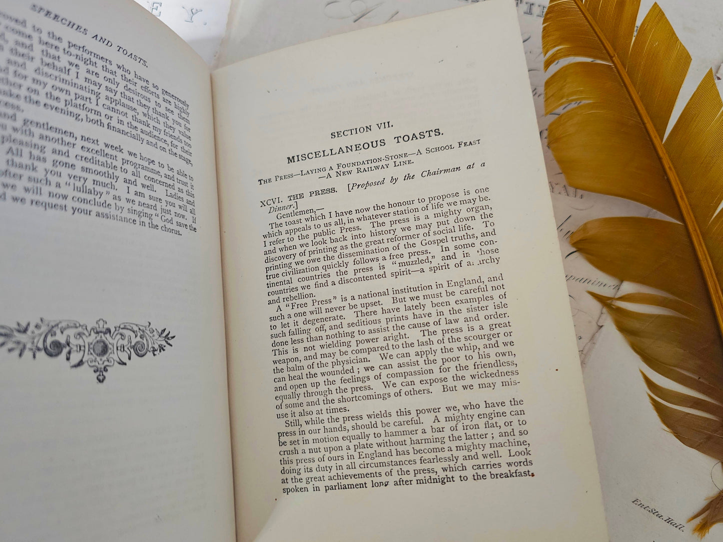 1890s Speeches and Toasts: How to Make and Propose Them / Lovely Antique Hardback Book / In Good Condition / Vintage Advertisements