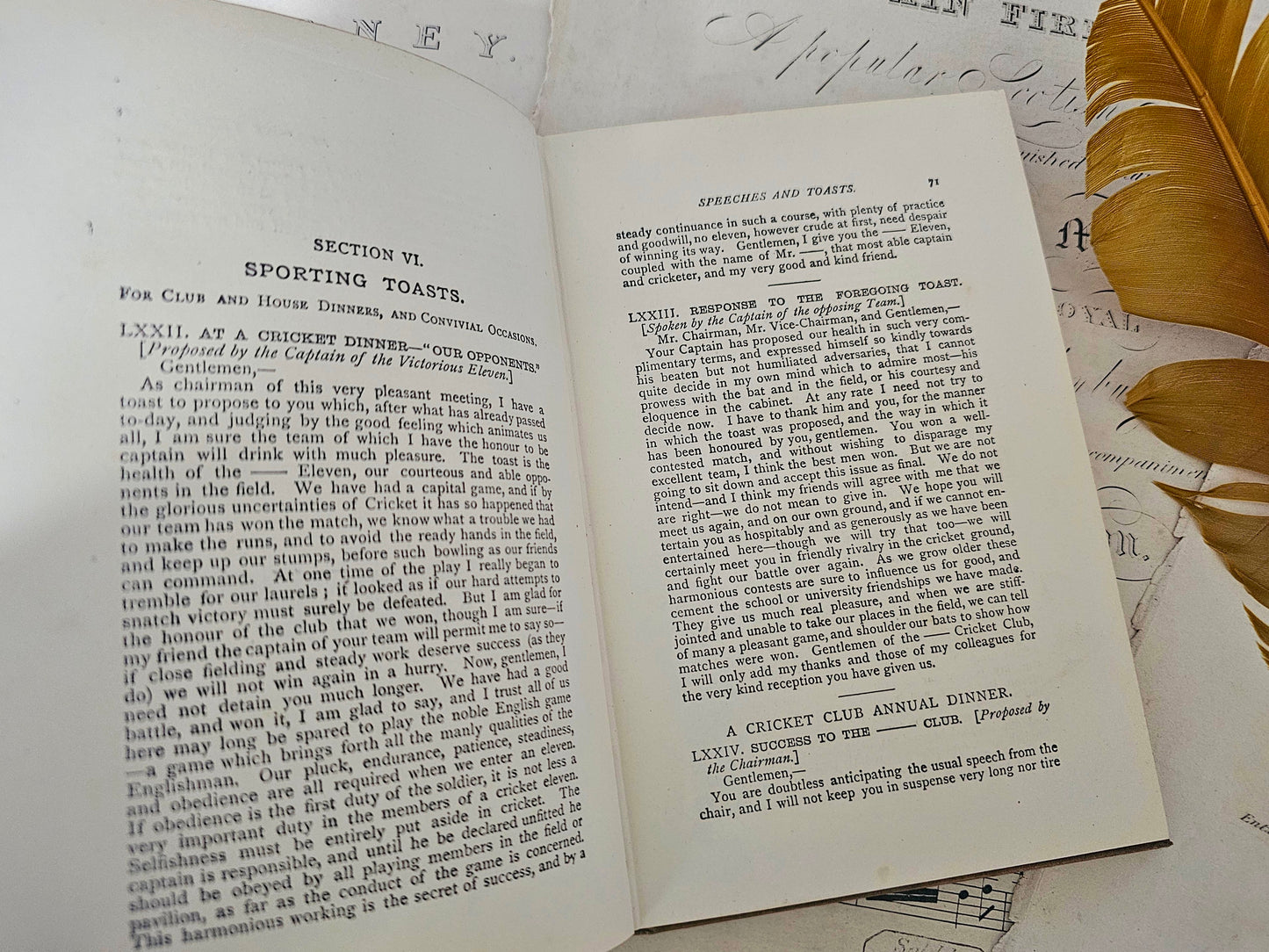 1890s Speeches and Toasts: How to Make and Propose Them / Lovely Antique Hardback Book / In Good Condition / Vintage Advertisements