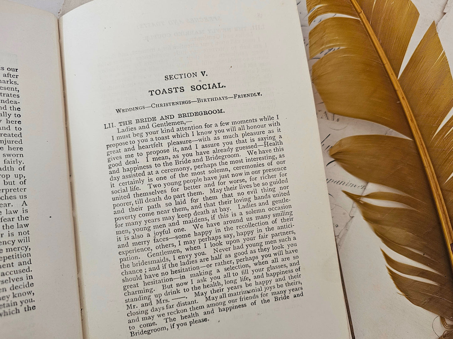 1890s Speeches and Toasts: How to Make and Propose Them / Lovely Antique Hardback Book / In Good Condition / Vintage Advertisements