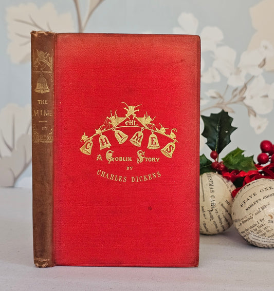 1886 The Chimes A Goblin Story by Charles Dickens / One of the Five Christmas Books / Chapman & Hall / Early Re-Issue of 1844 First Edition