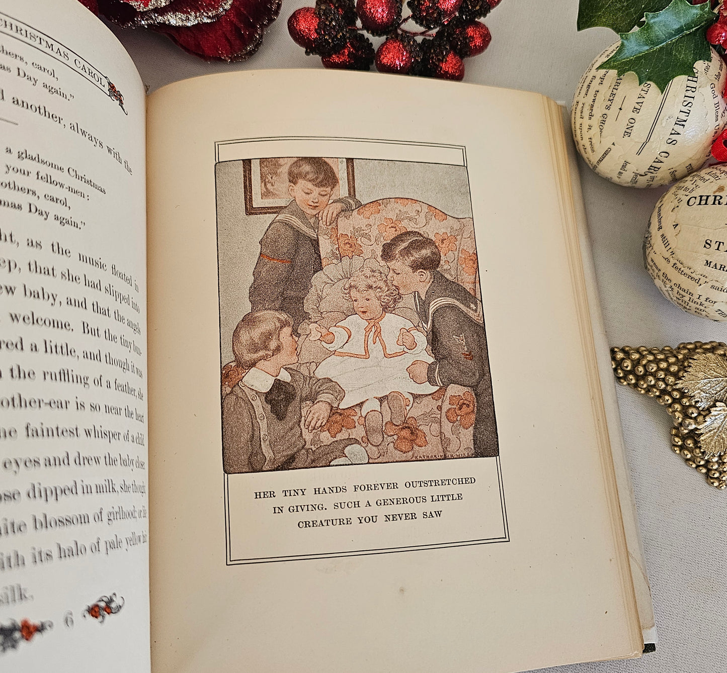 1912 The Bird's Christmas Carol by Kate Douglas Wiggin / Houghton Mifflin Company / Dust Wrapper / Also Sent With Matching Christmas Card