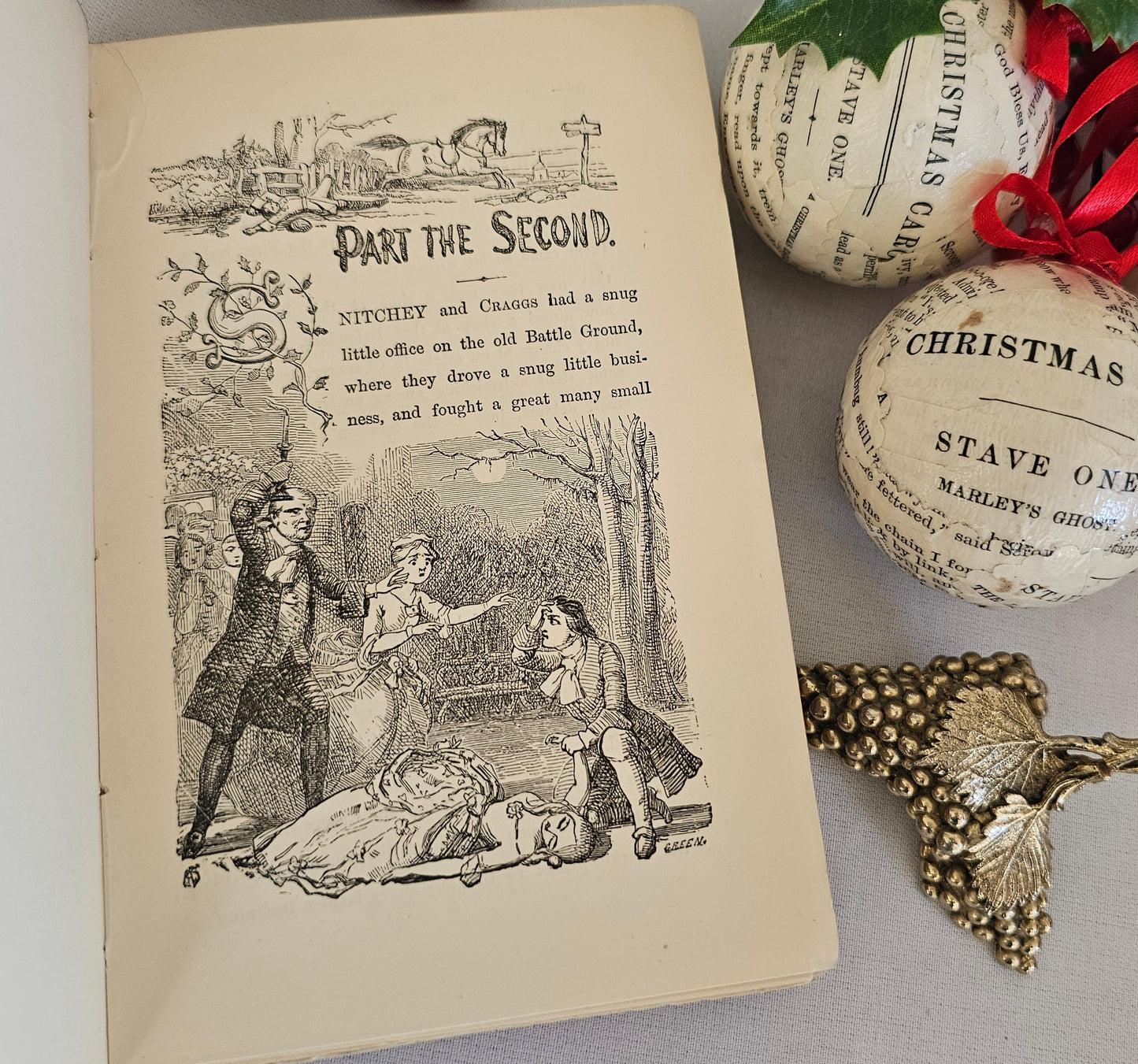 1887 The Battle of Life by Charles Dickens / Christmas Book / Chapman & Hall / Early Re-Issue of 1846 First Edition / Slightly Shaken