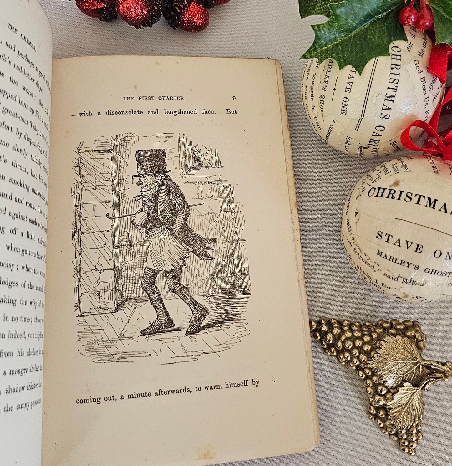 1886 The Chimes A Goblin Story by Charles Dickens / One of the Five Christmas Books / Chapman & Hall / Early Re-Issue of 1844 First Edition