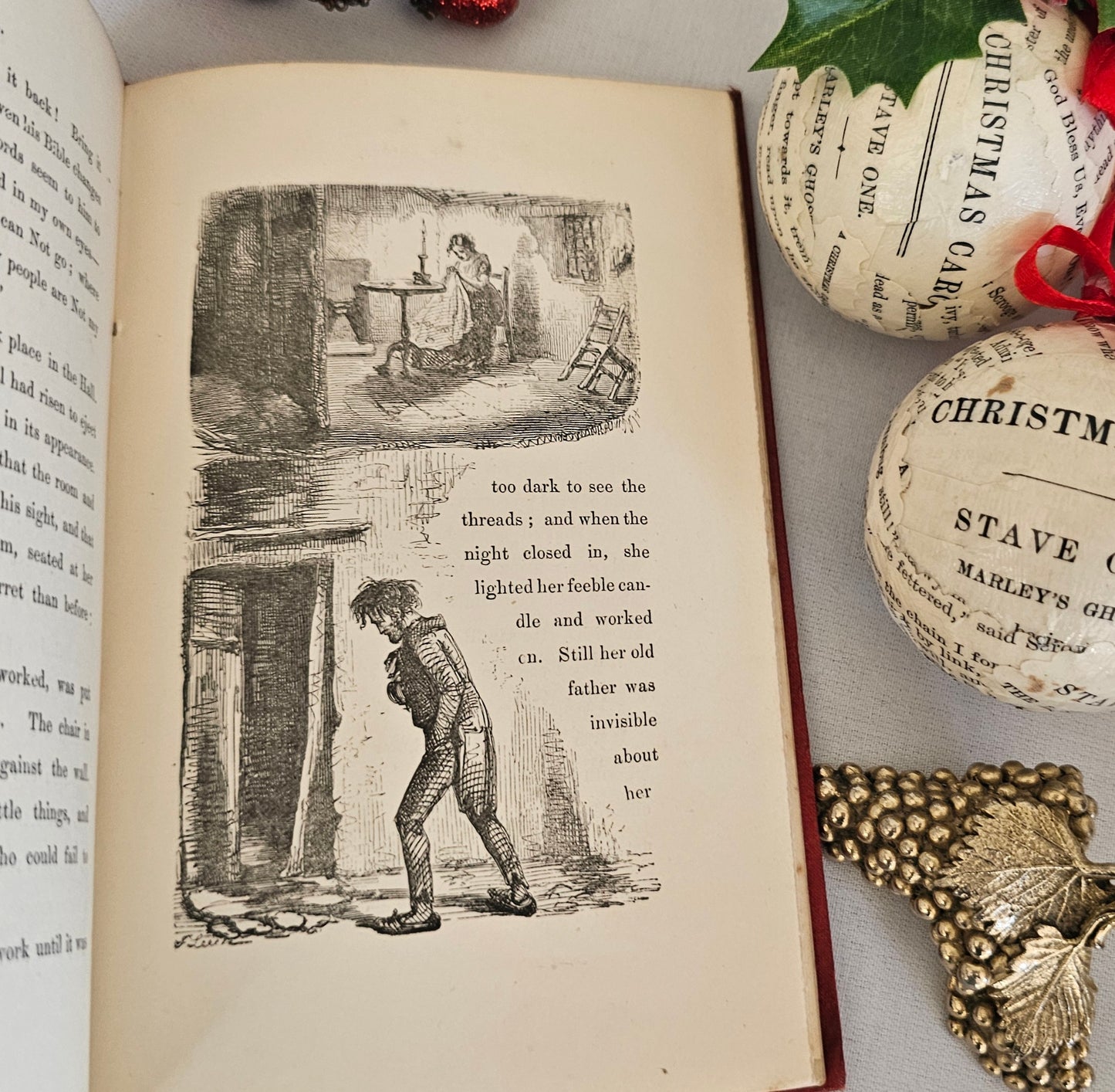 1886 The Chimes A Goblin Story by Charles Dickens / One of the Five Christmas Books / Chapman & Hall / Early Re-Issue of 1844 First Edition