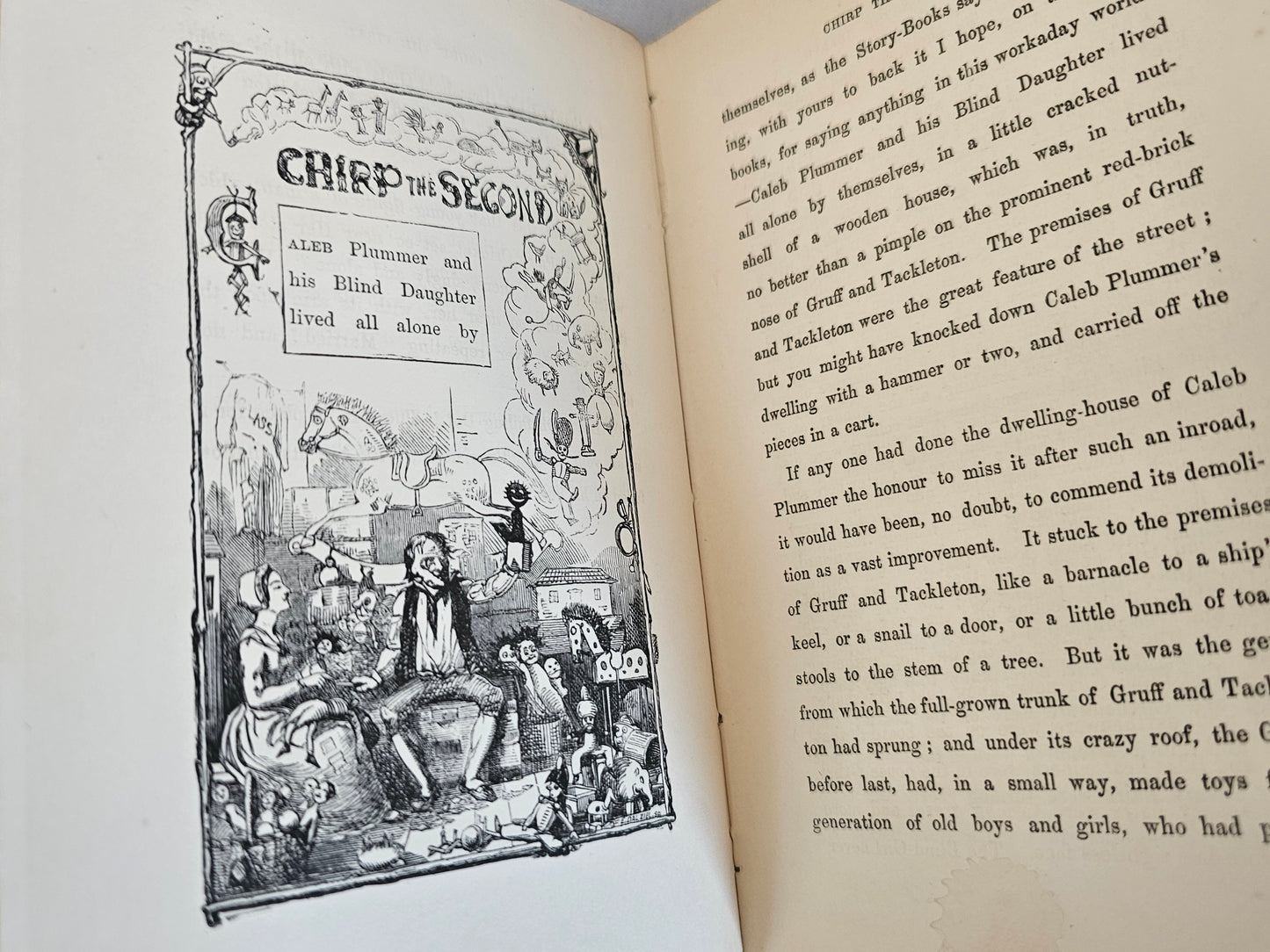 1886 The Cricket on the Hearth by Charles Dickens / Christmas Book / Chapman & Hall / First Re-Issue of 1845 First Edition / A Little Shaken