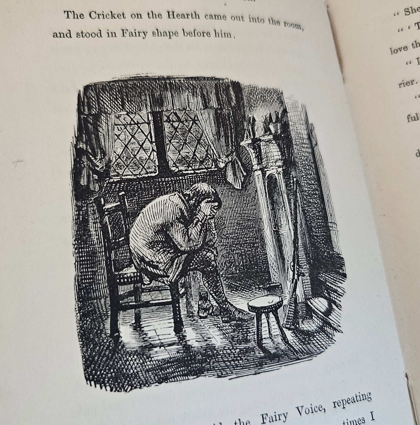 1886 The Cricket on the Hearth by Charles Dickens / Christmas Book / Chapman & Hall / First Re-Issue of 1845 First Edition / A Little Shaken