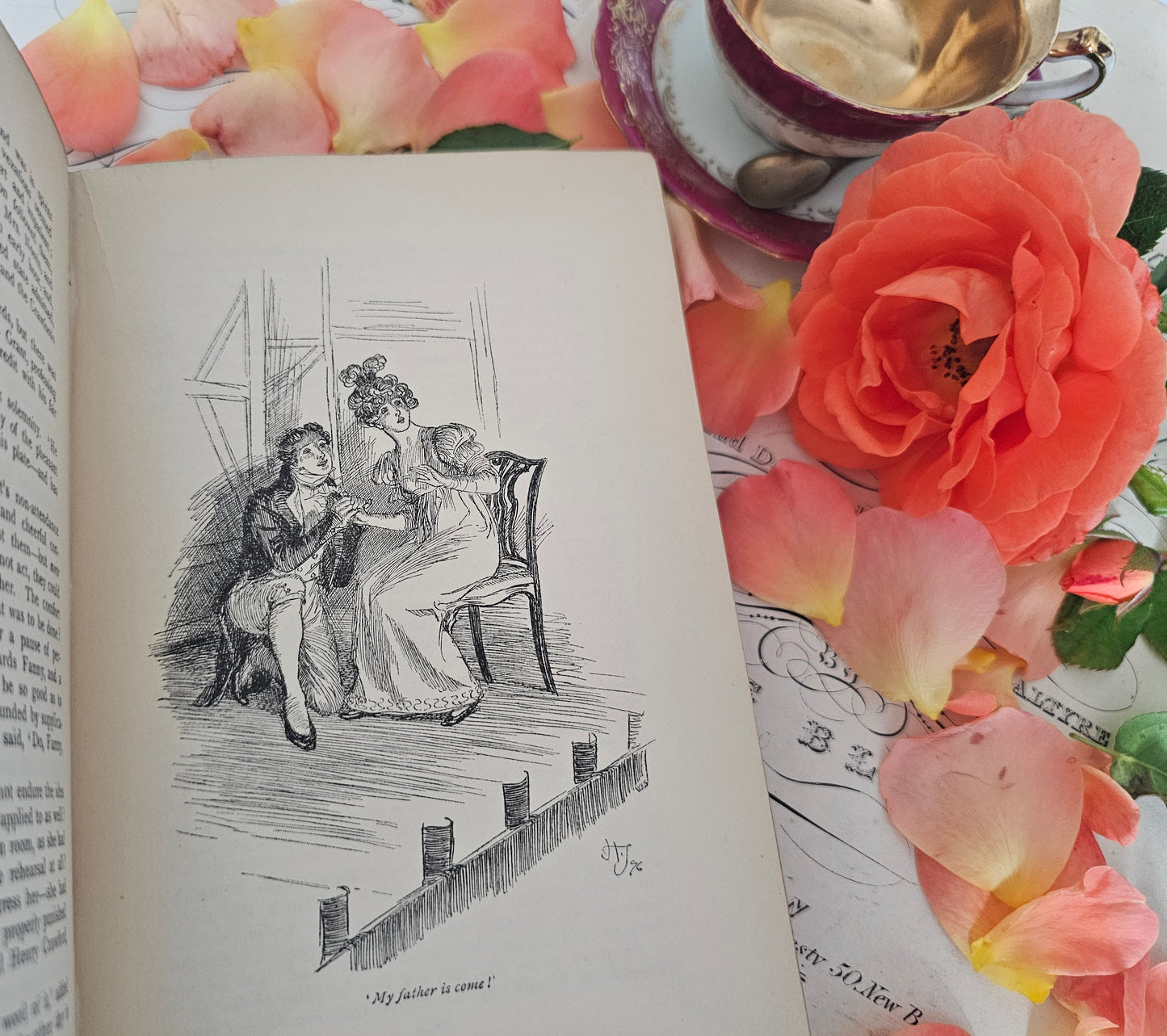 1901 Mansfield Park by Jane Austen / Macmillan London / Beautiful Art Nouveau Binding / 40 Charming Illustrations / Antique Extremely Scarce