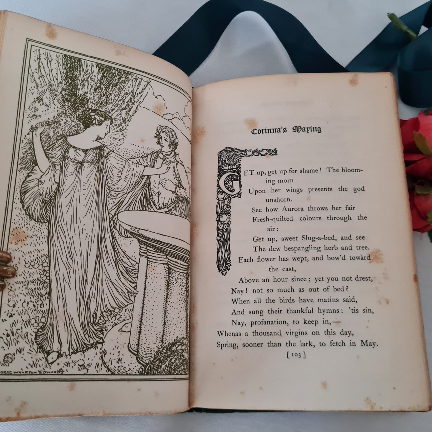 1897 A Book of Old English Love Songs / Macmillan, New York / Absolutely Beautiful Antique Book / Richly Decorated by George Wharton Edwards