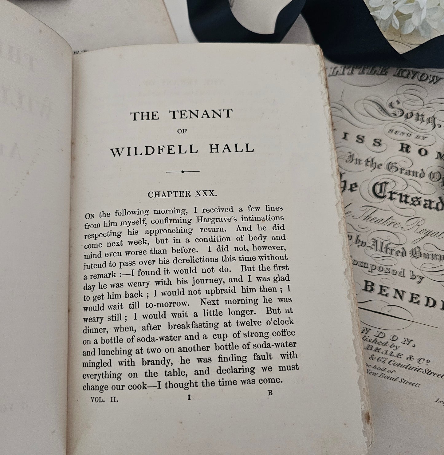 1898 The Tenant of Wildfell Hall by Anne Bronte in Two Volumes / Downey & Co., London / Lovely Antique Books / In Good Condition