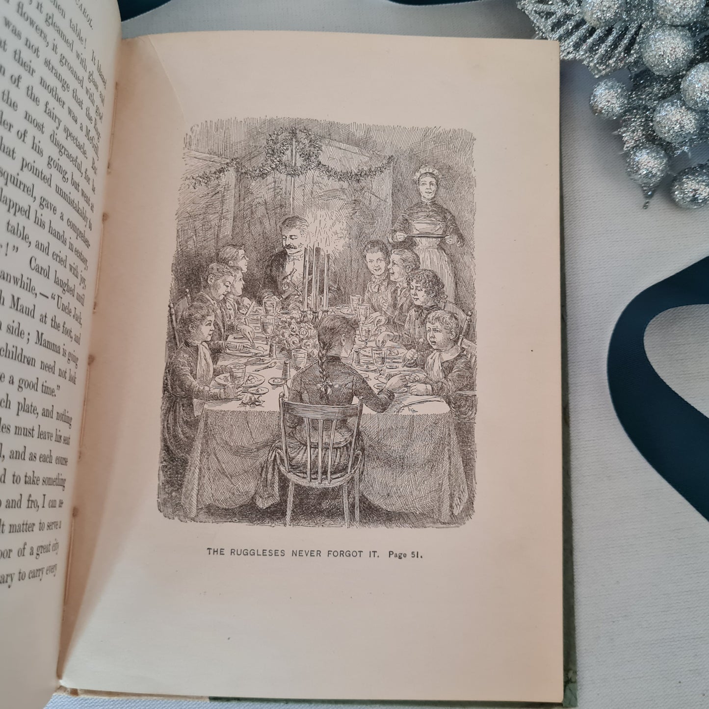 1892 The Birds' Christmas Carol by Kate Douglas Wiggin / Houghton, Mifflin & Co. / Illustrated Antique Book / In Good Condition