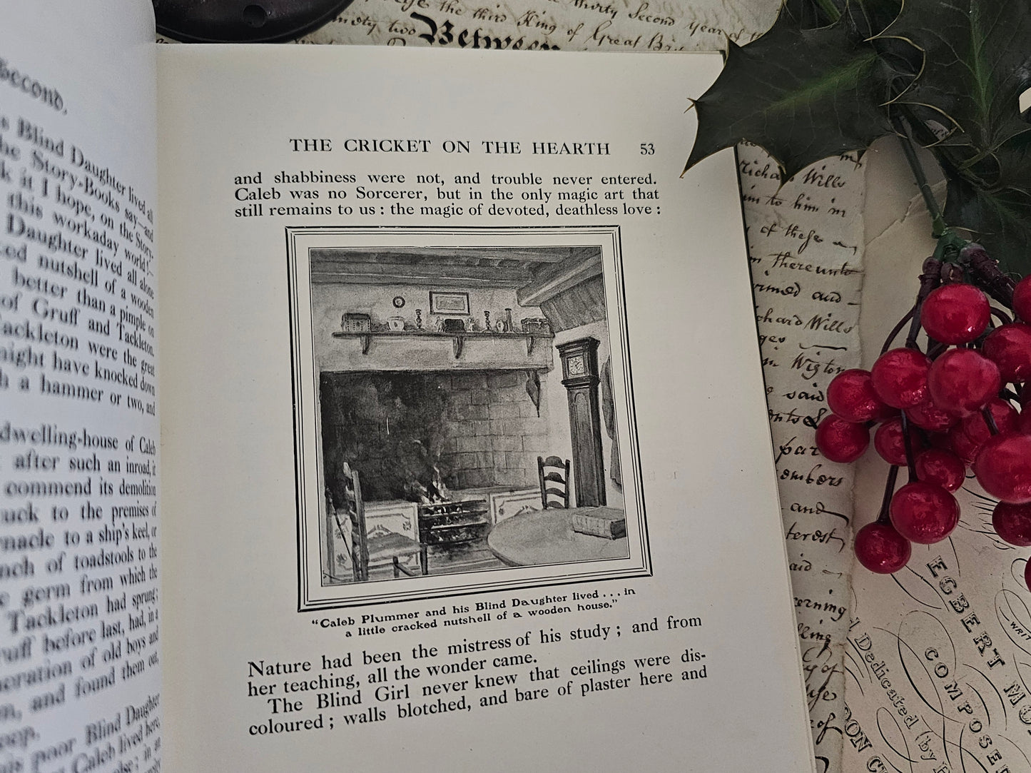 1912 The Cricket on the Hearth by Charles Dickens / The Pears Centenary Edition of Dickens' Christmas Books / Richly Illustrated