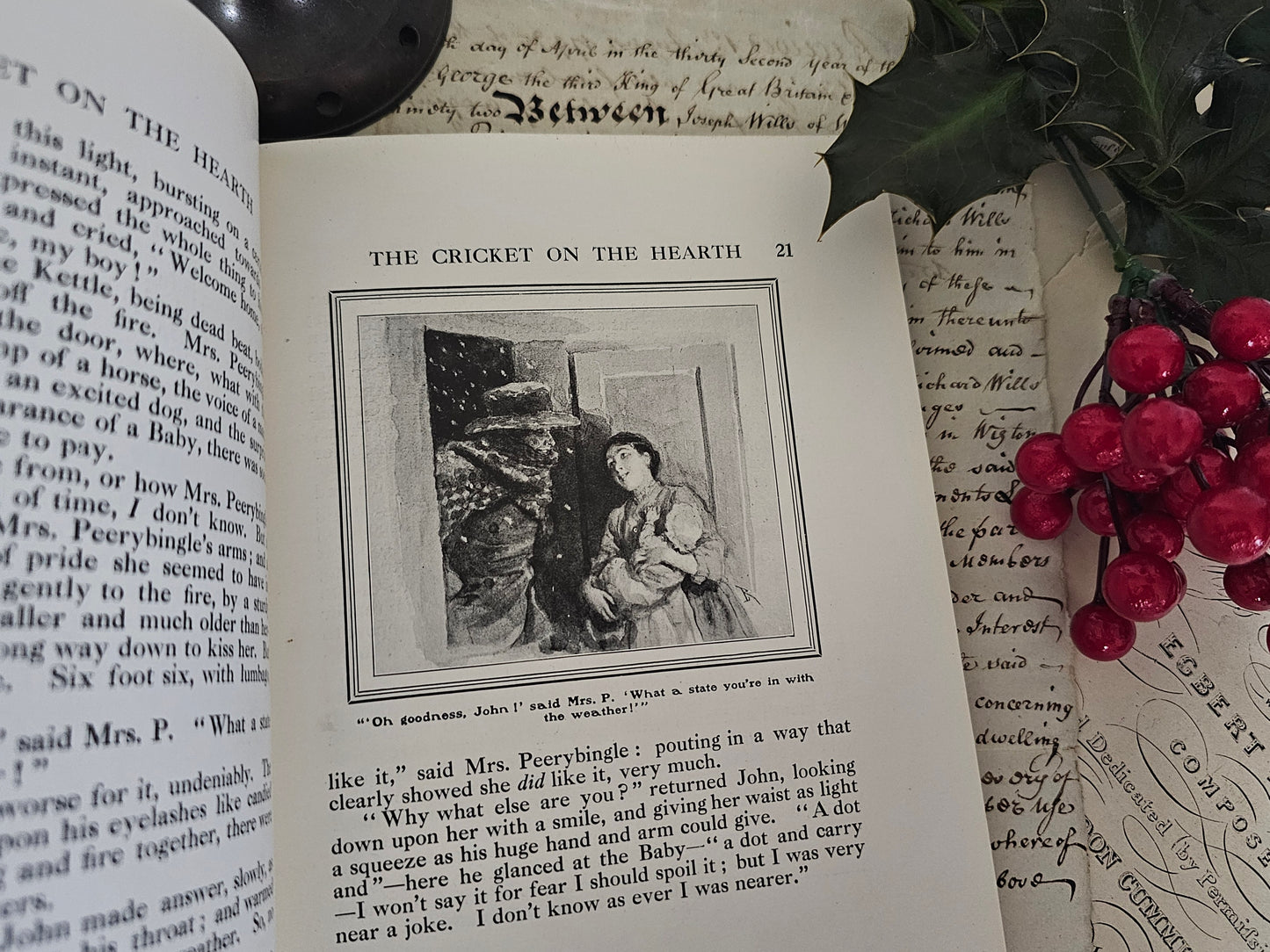 1912 The Cricket on the Hearth by Charles Dickens / The Pears Centenary Edition of Dickens' Christmas Books / Richly Illustrated