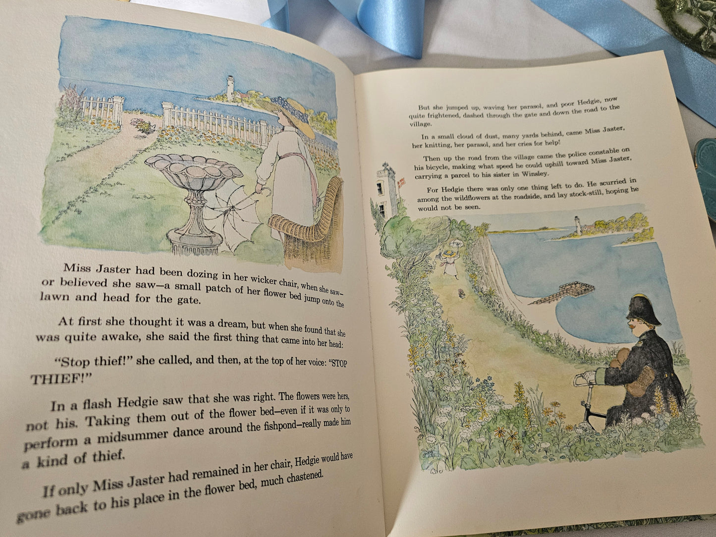 1972 Miss Jaster's Garden by NM Bodecker / Golden Press / Delightfully Illustrated Large-Format Vintage Children's Book